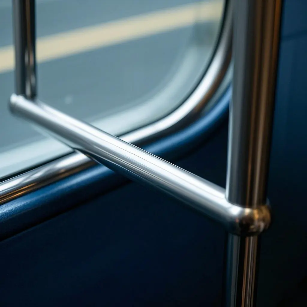Aliquam ferro pipe handrails intra translationem vehicles